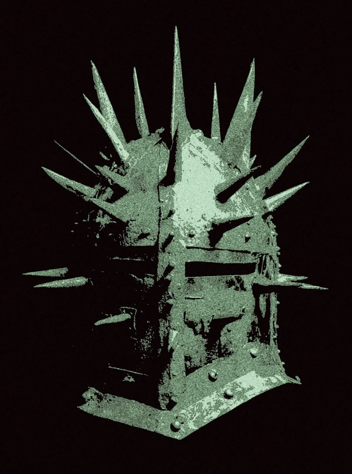 Spiked war helm — poster print
