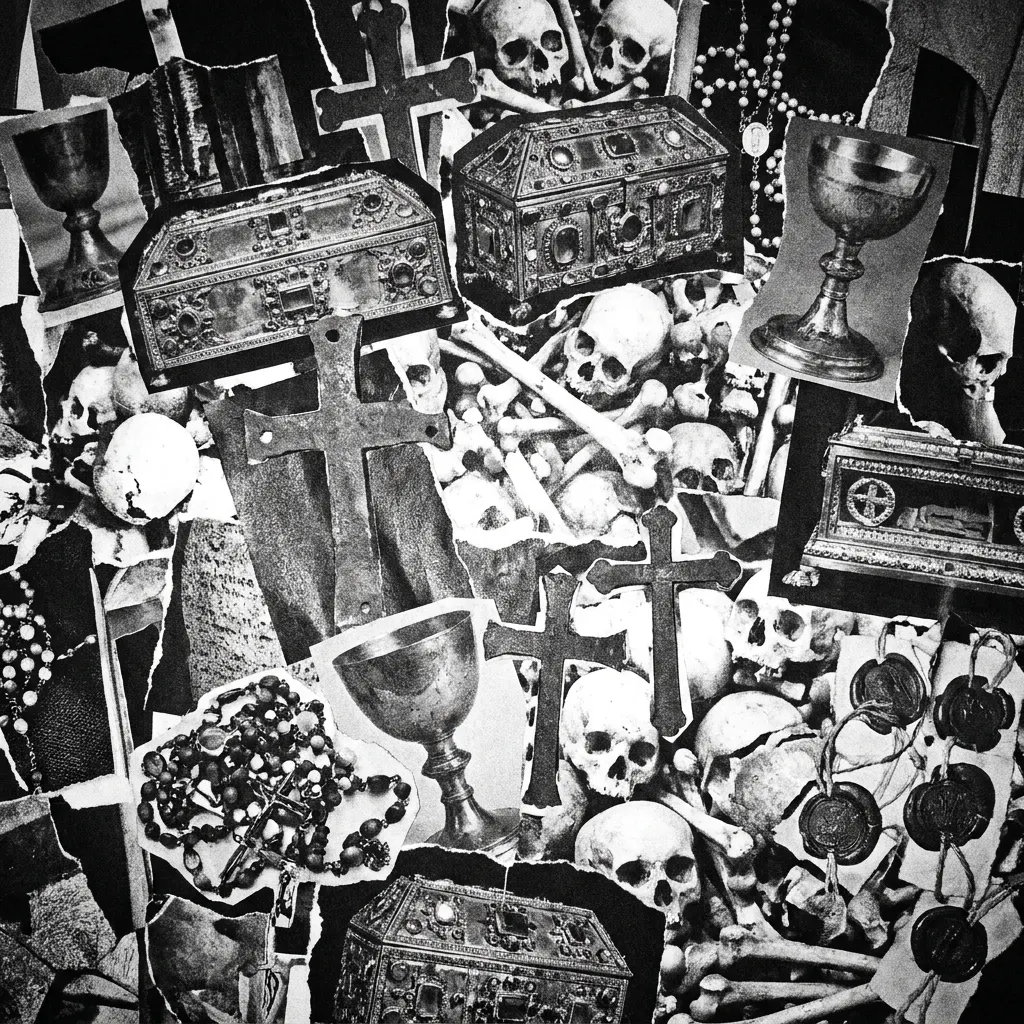 Reliquaries, chalices, crosses and skulls